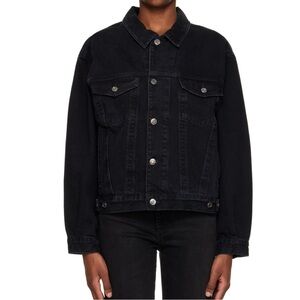 Agolde Black Charli Oversized Denim Jacket
